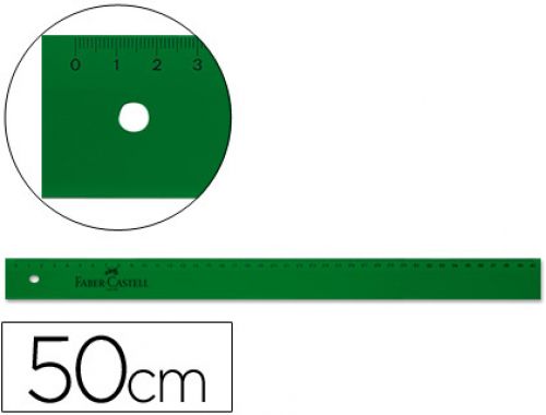 Regua plastico faber 50 cm , Faber castell , 6990 , 8414790236921